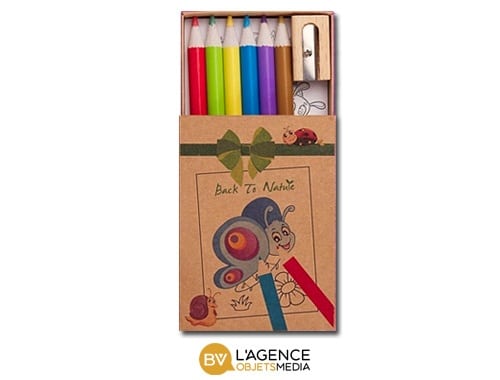 Comment choisir un stylo publicitaire ? 3 Pochette crayons de couleurs personnalisée