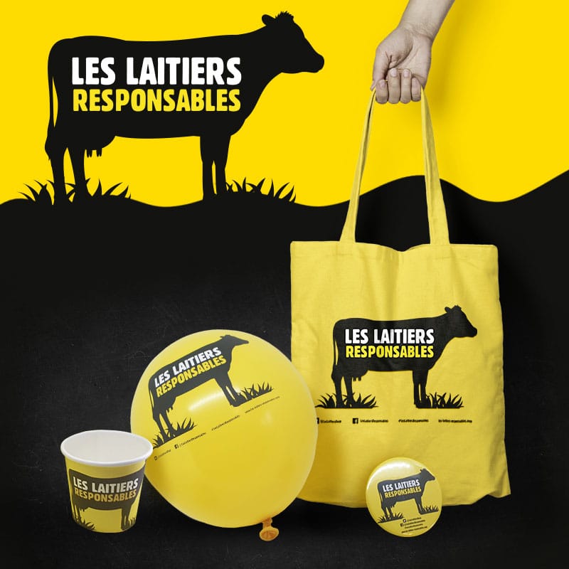 Objets personnalisés Les Laitiers responsables